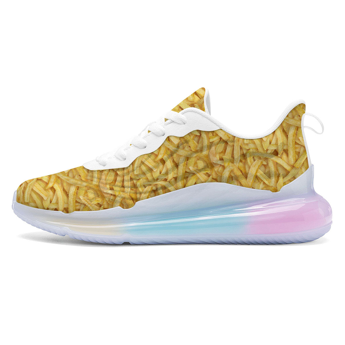 Texture French Fries Print Running Sneakers-grizzshop