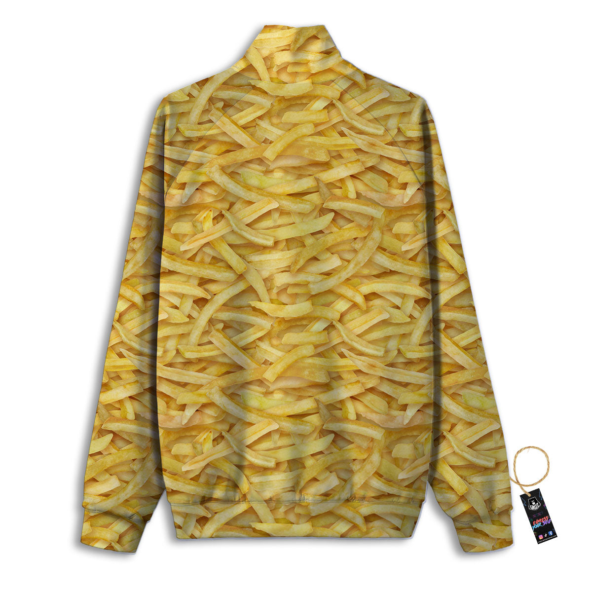 Texture French Fries Print Track Jacket-grizzshop