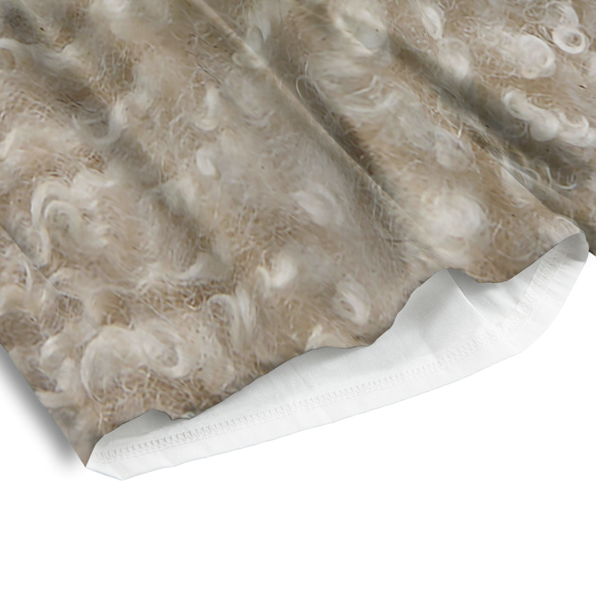 Texture Fur Sheep Print Men's Athletic Shorts