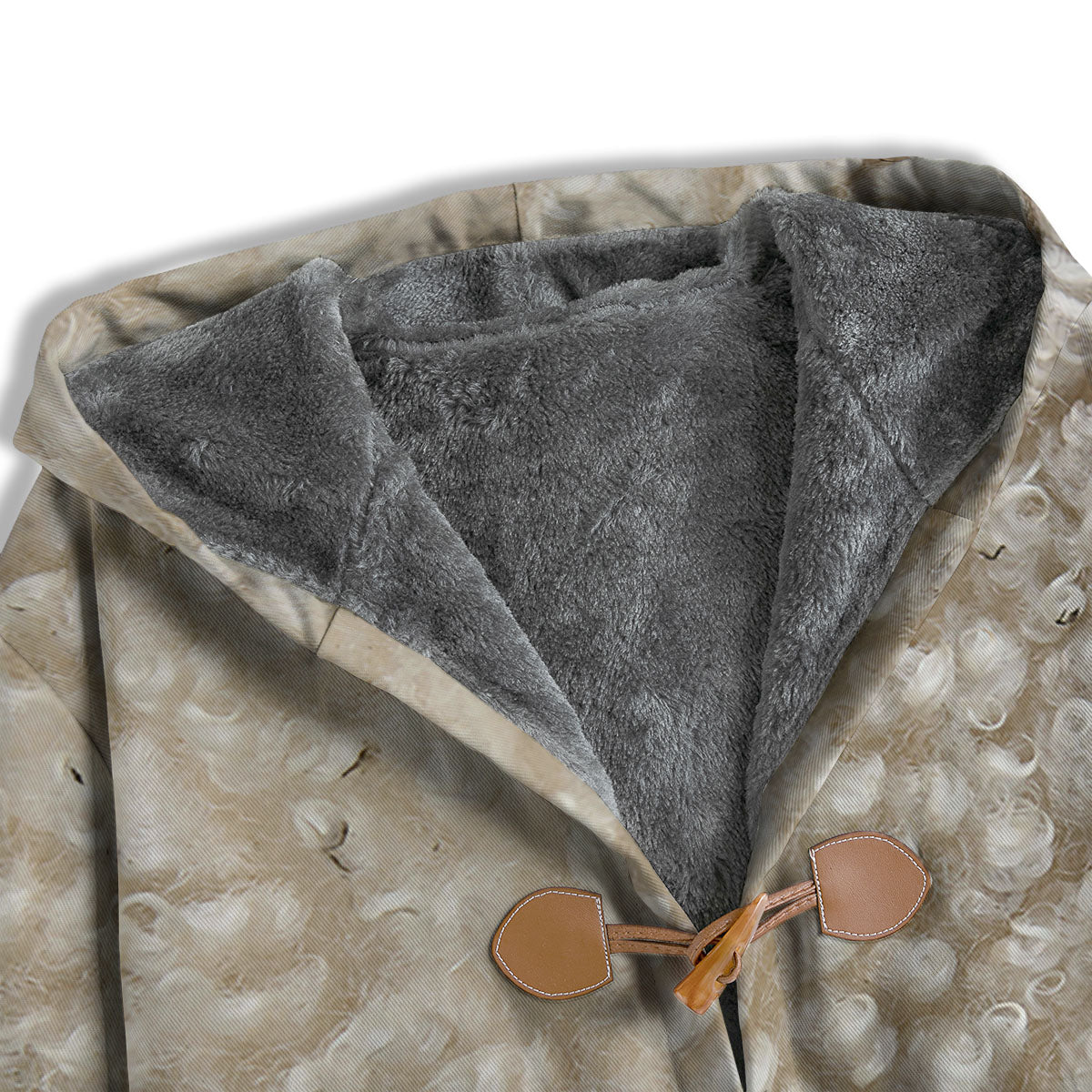 Texture Fur Sheep Print Men's Windbreaker Jacket-grizzshop