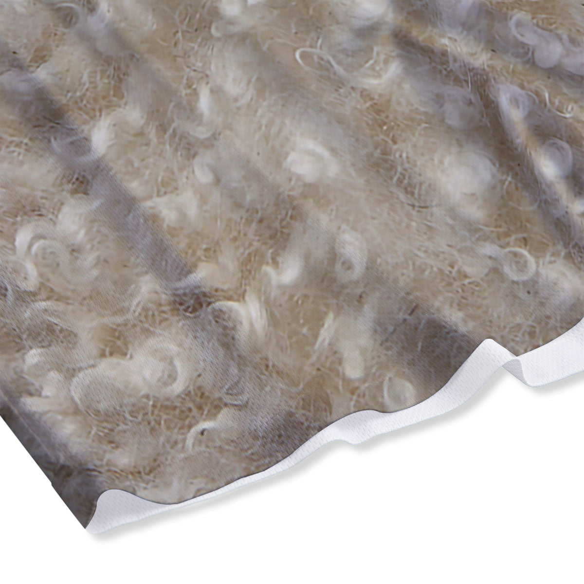 Texture Fur Sheep Print Mesh Shorts