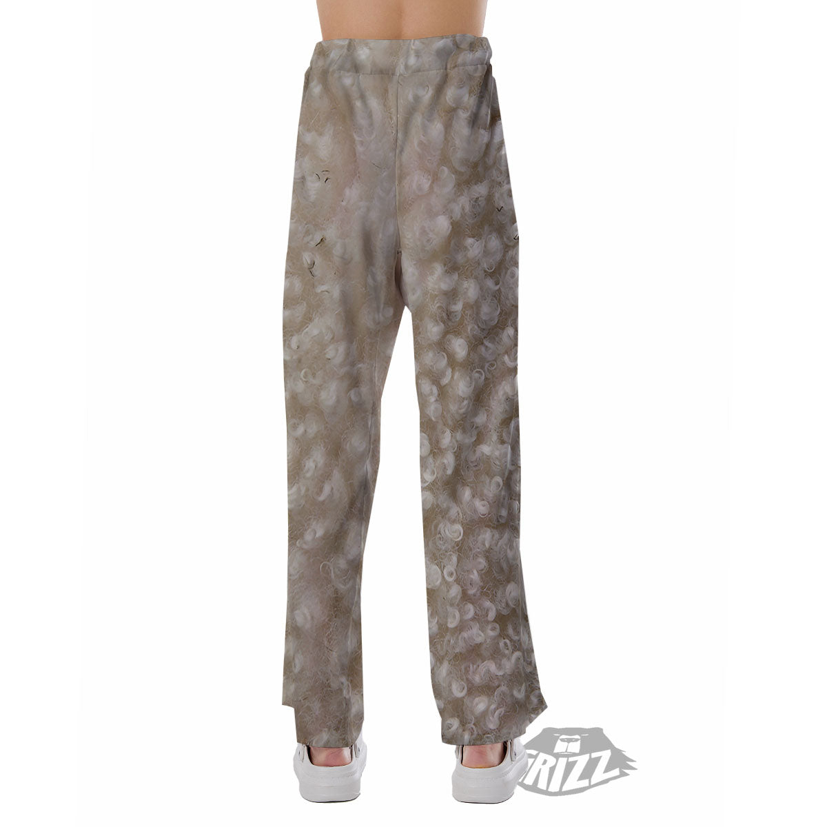 Texture Fur Sheep Print Pajama Pants-grizzshop