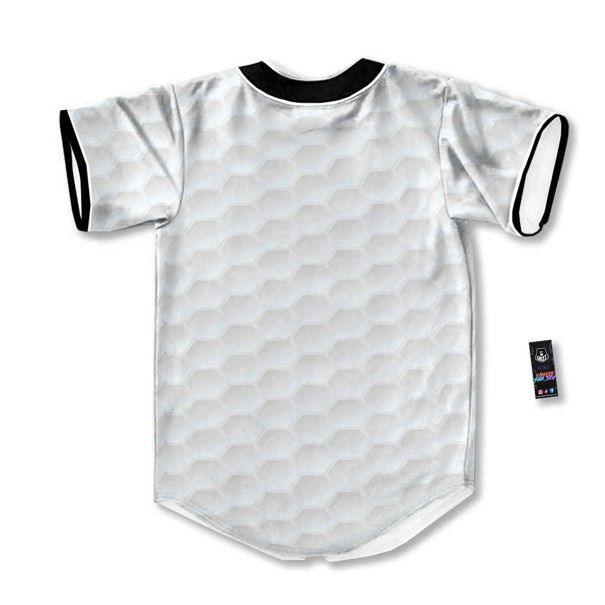 Texture Golf Ball Print Baseball Jersey-grizzshop