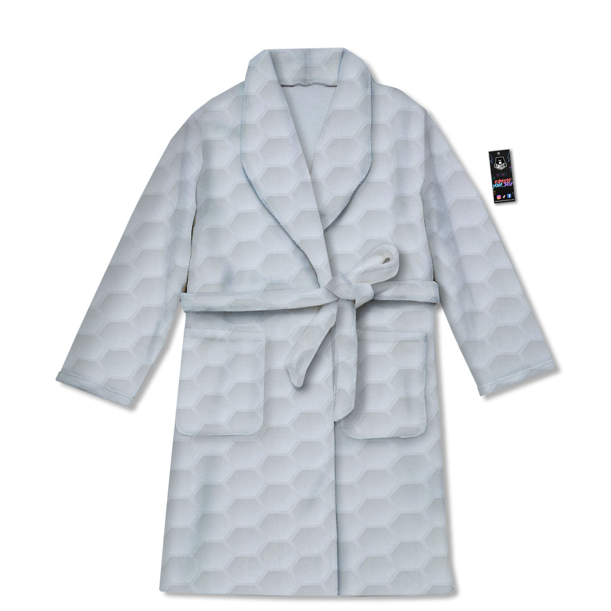 Texture Golf Ball Print Bathrobe-grizzshop