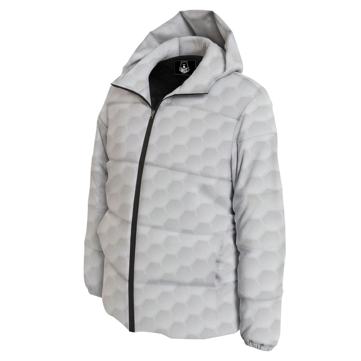 Texture Golf Ball Print Down Jacket-grizzshop