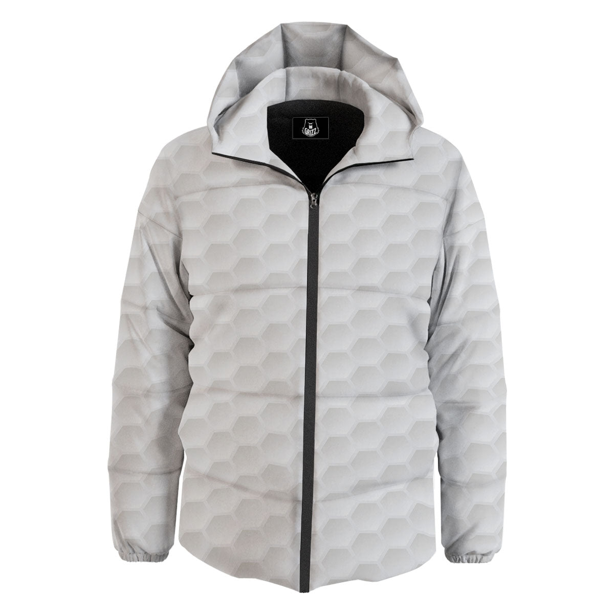 Texture Golf Ball Print Down Jacket-grizzshop