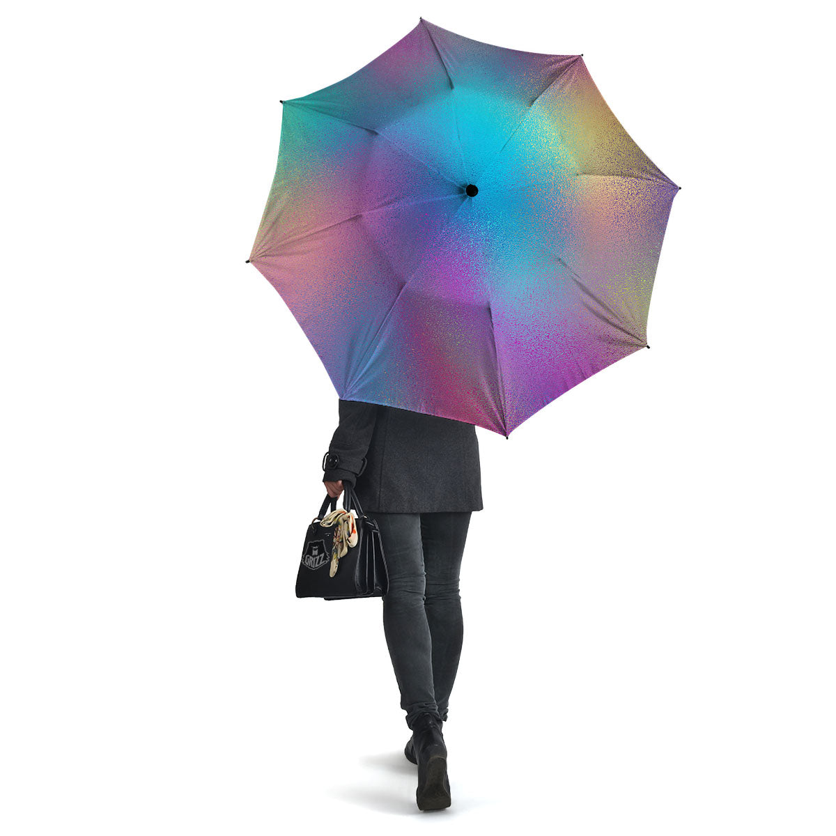 Texture Holographic Print Umbrella-grizzshop