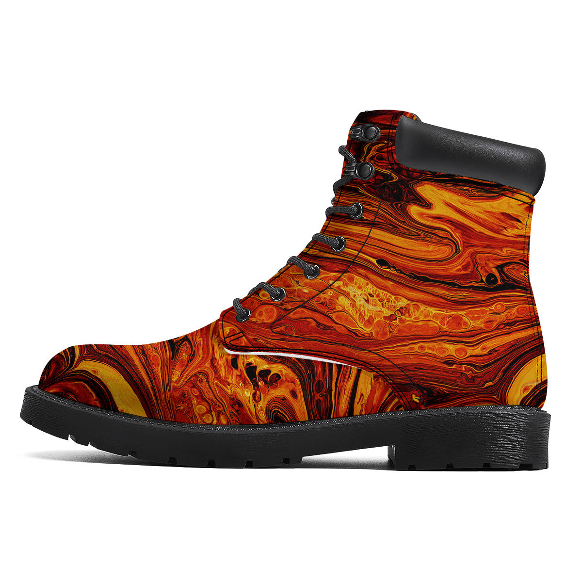 Texture Lava Print Boots-grizzshop
