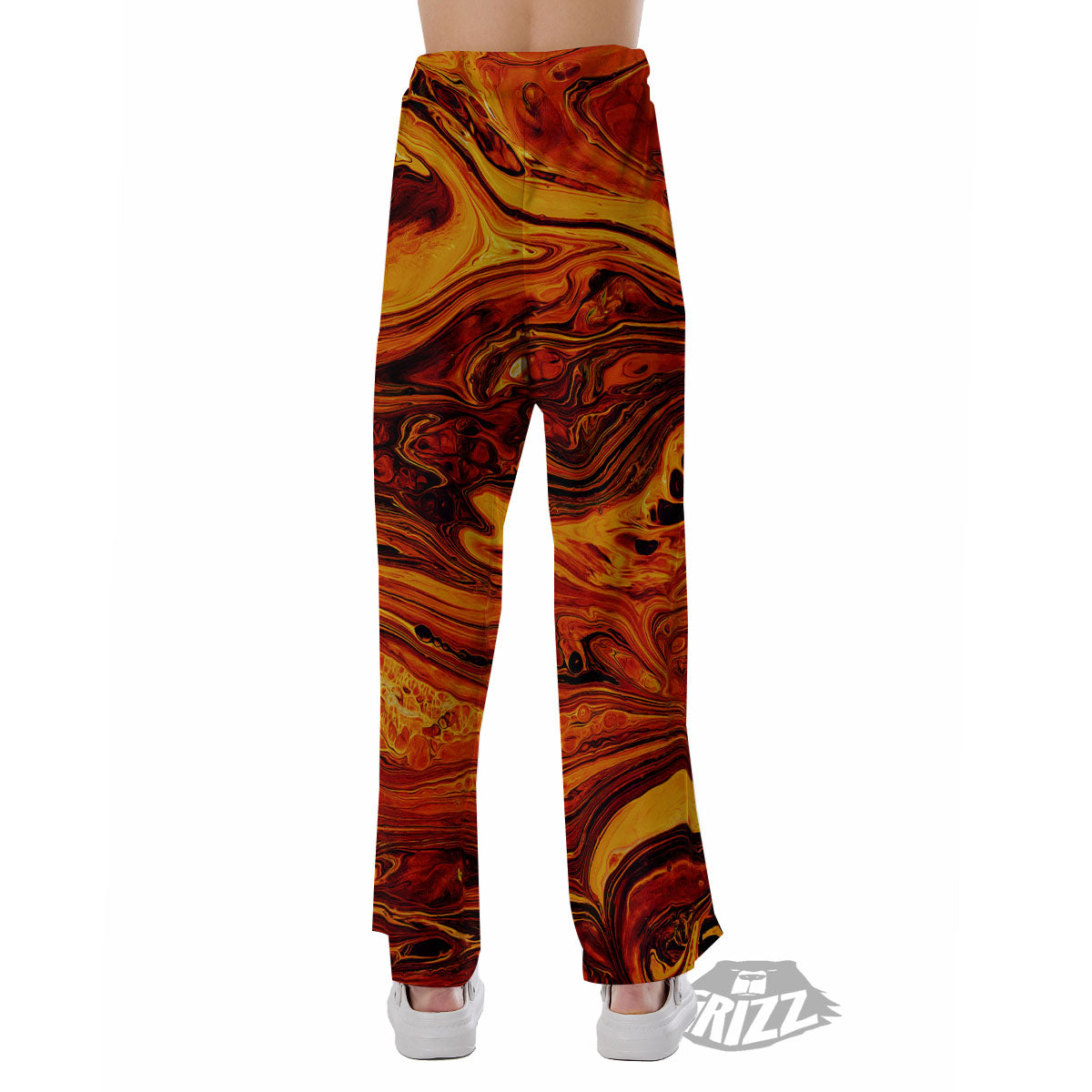Texture Lava Print Pajama Pants-grizzshop