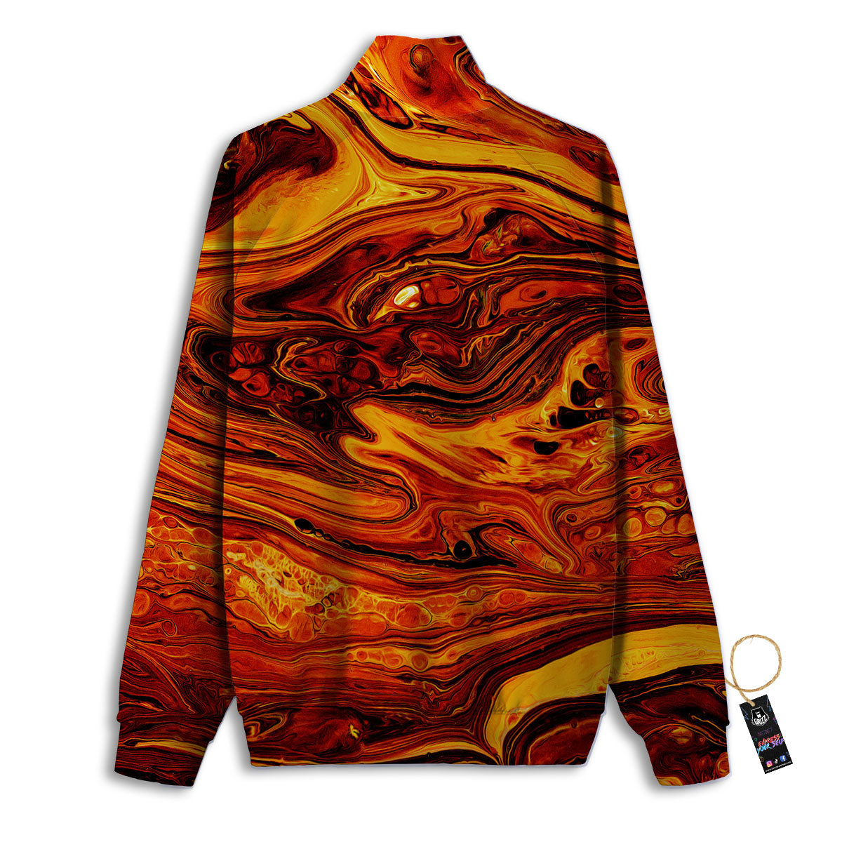 Texture Lava Print Track Jacket-grizzshop