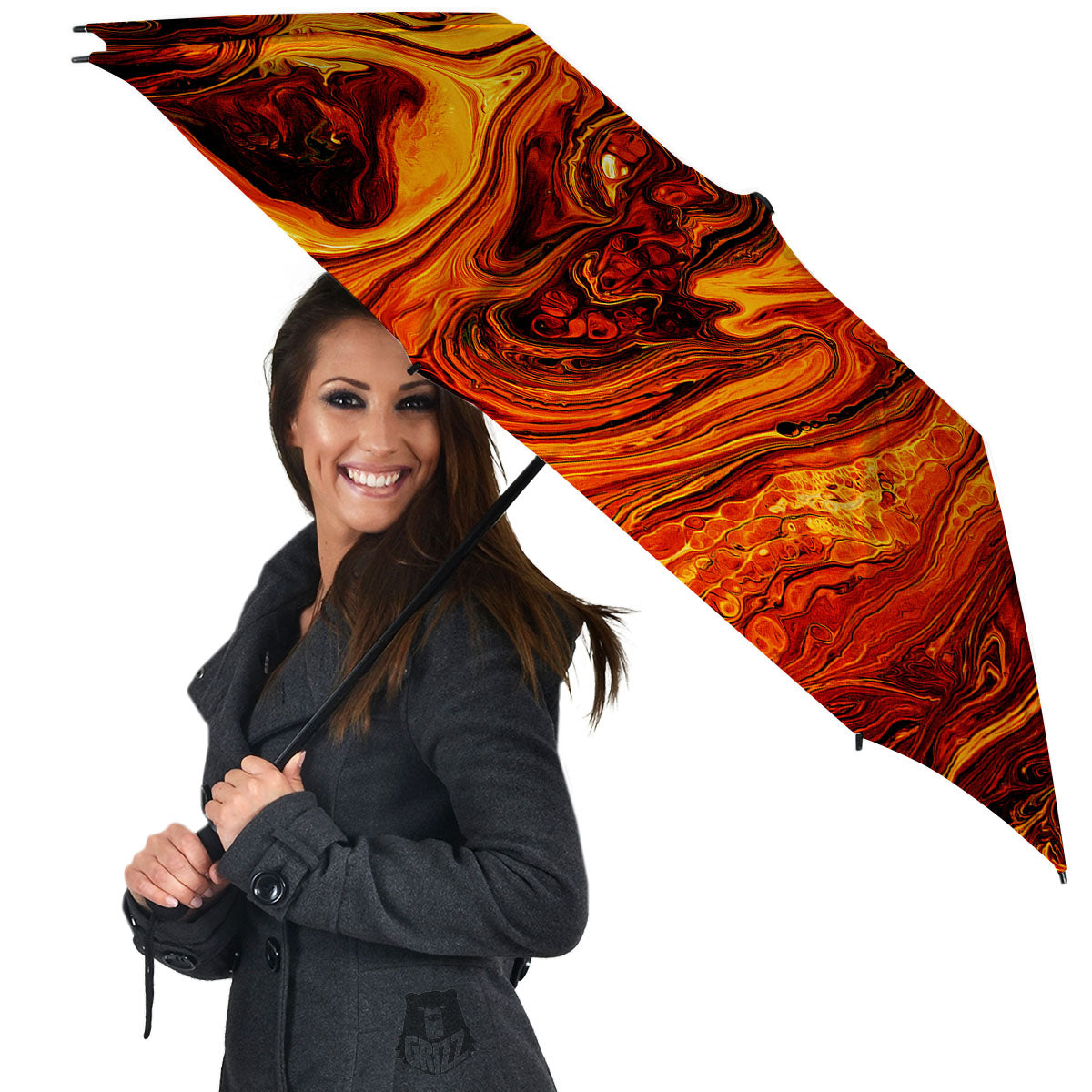 Texture Lava Print Umbrella-grizzshop