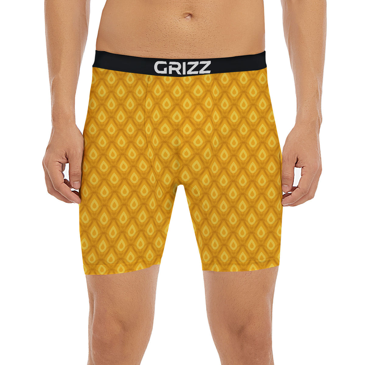 Texture Pineapple Print Pattern Boxer Briefs-grizzshop