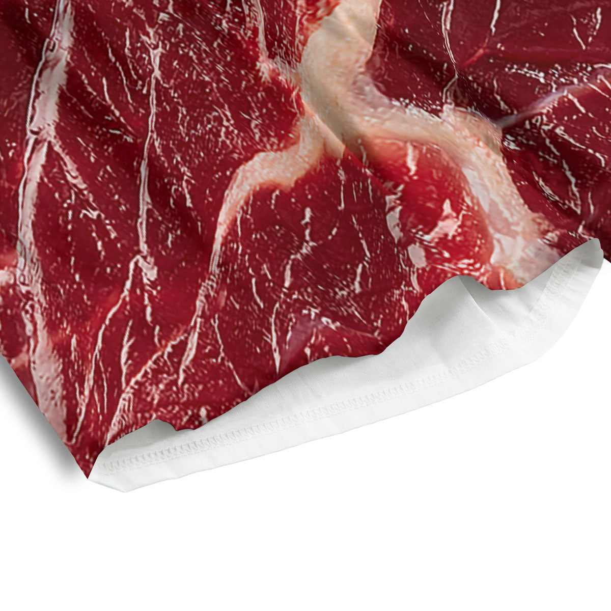 Texture Red Meat Print Men's Athletic Shorts