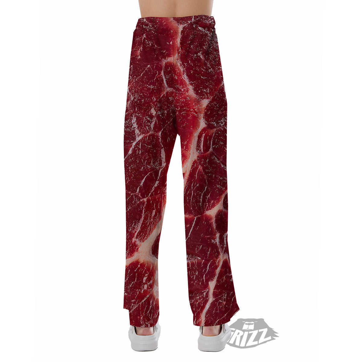 Texture Red Meat Print Pajama Pants-grizzshop