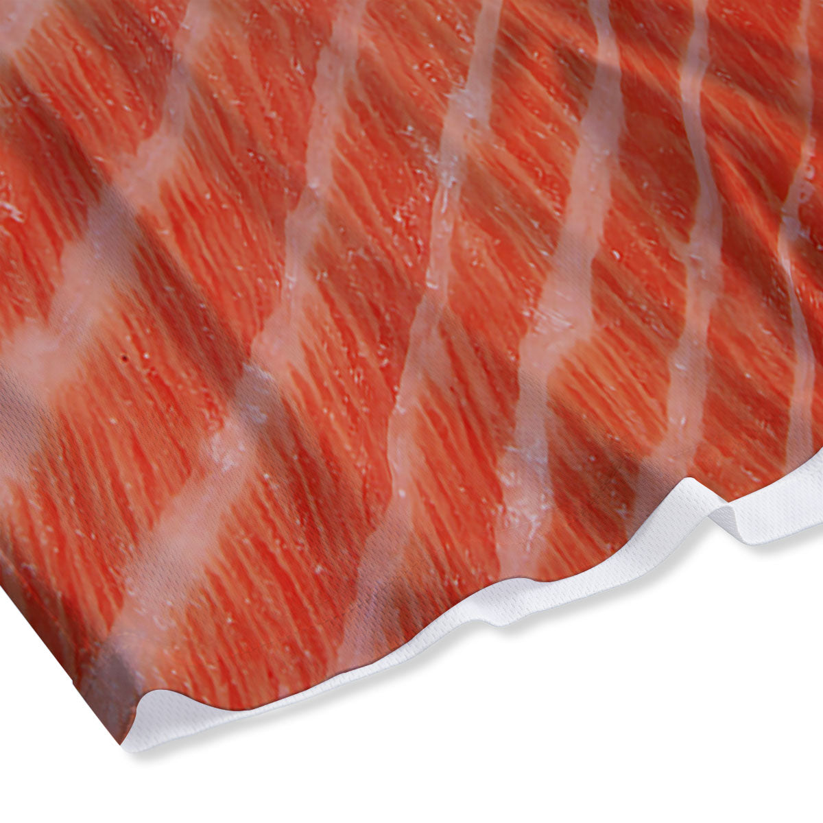 Texture Salmon Print Mesh Shorts
