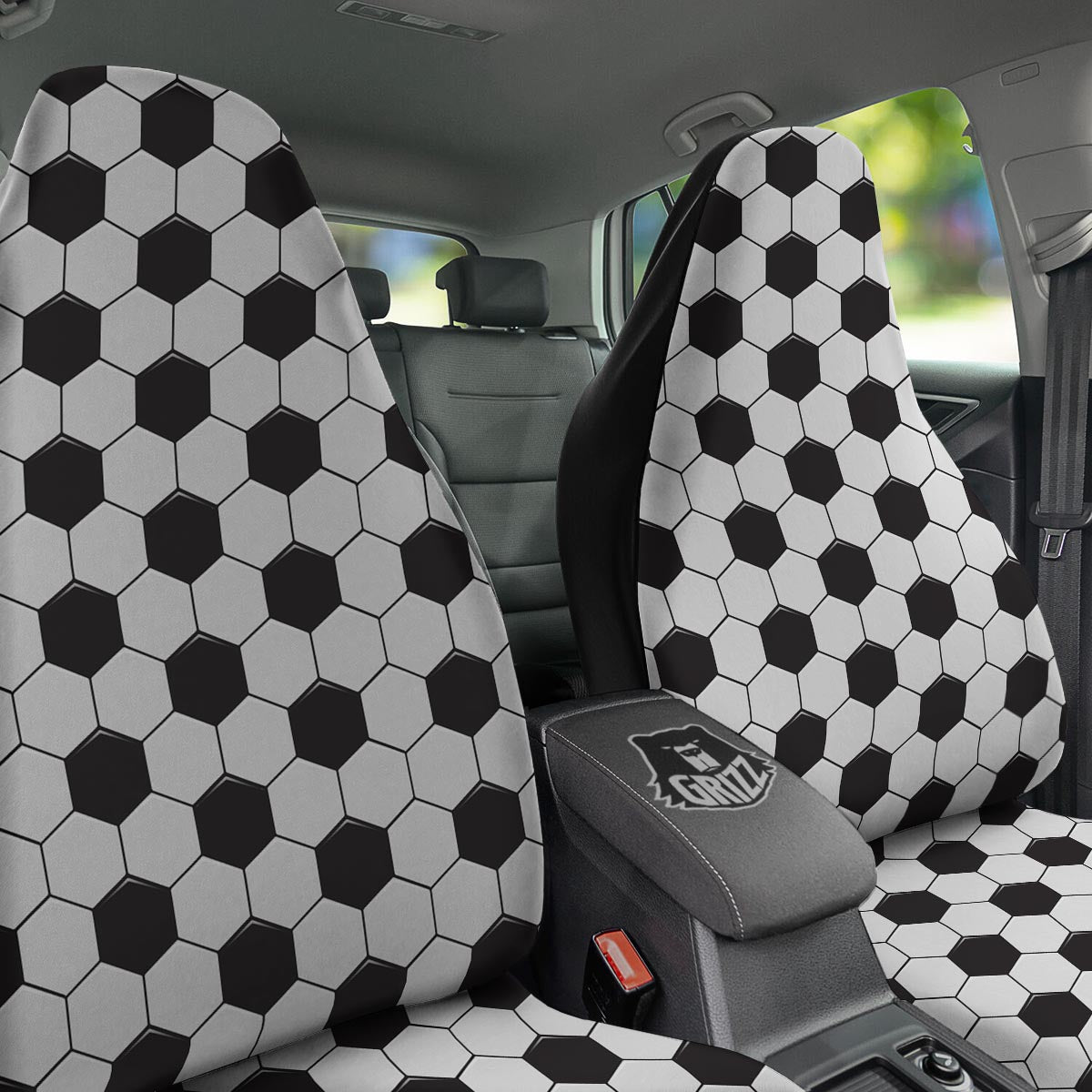 Texture Soccer Ball Print Pattern Car Seat Covers-grizzshop