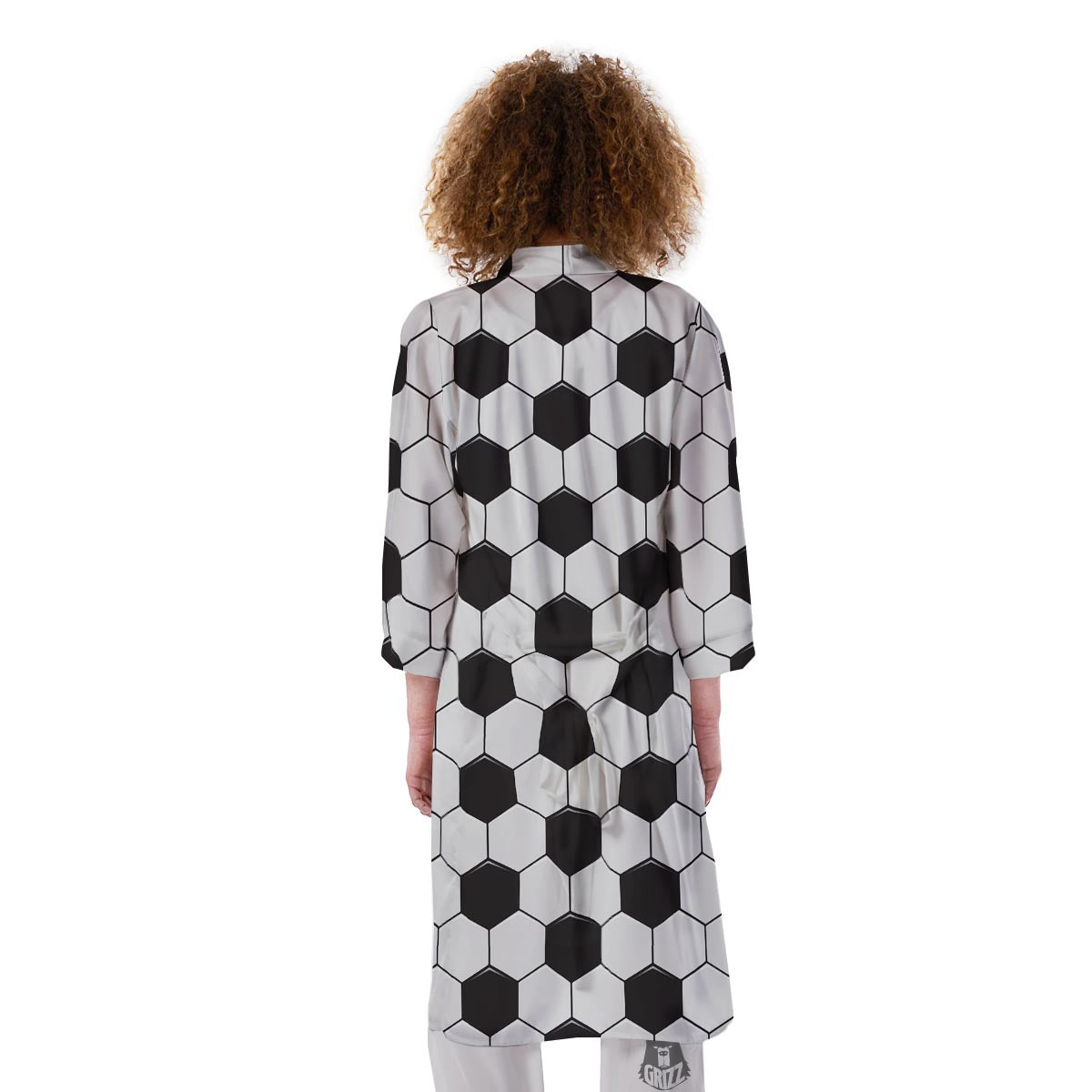 Texture Soccer Ball Print Pattern Kimono-grizzshop