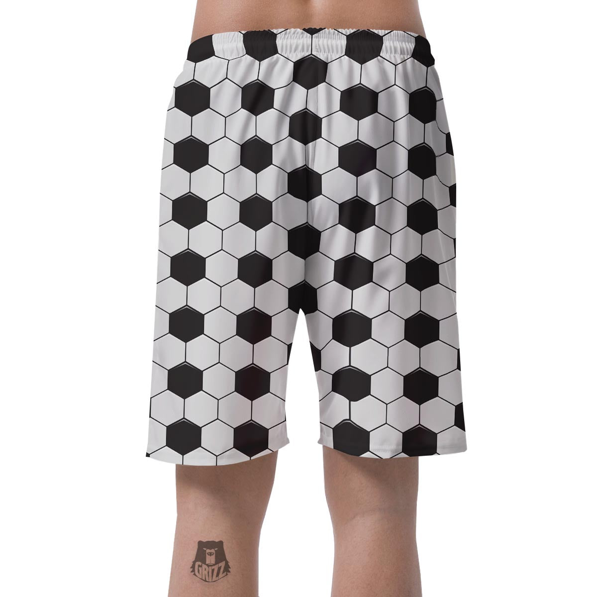 Texture Soccer Ball Print Pattern Men's Shorts-grizzshop