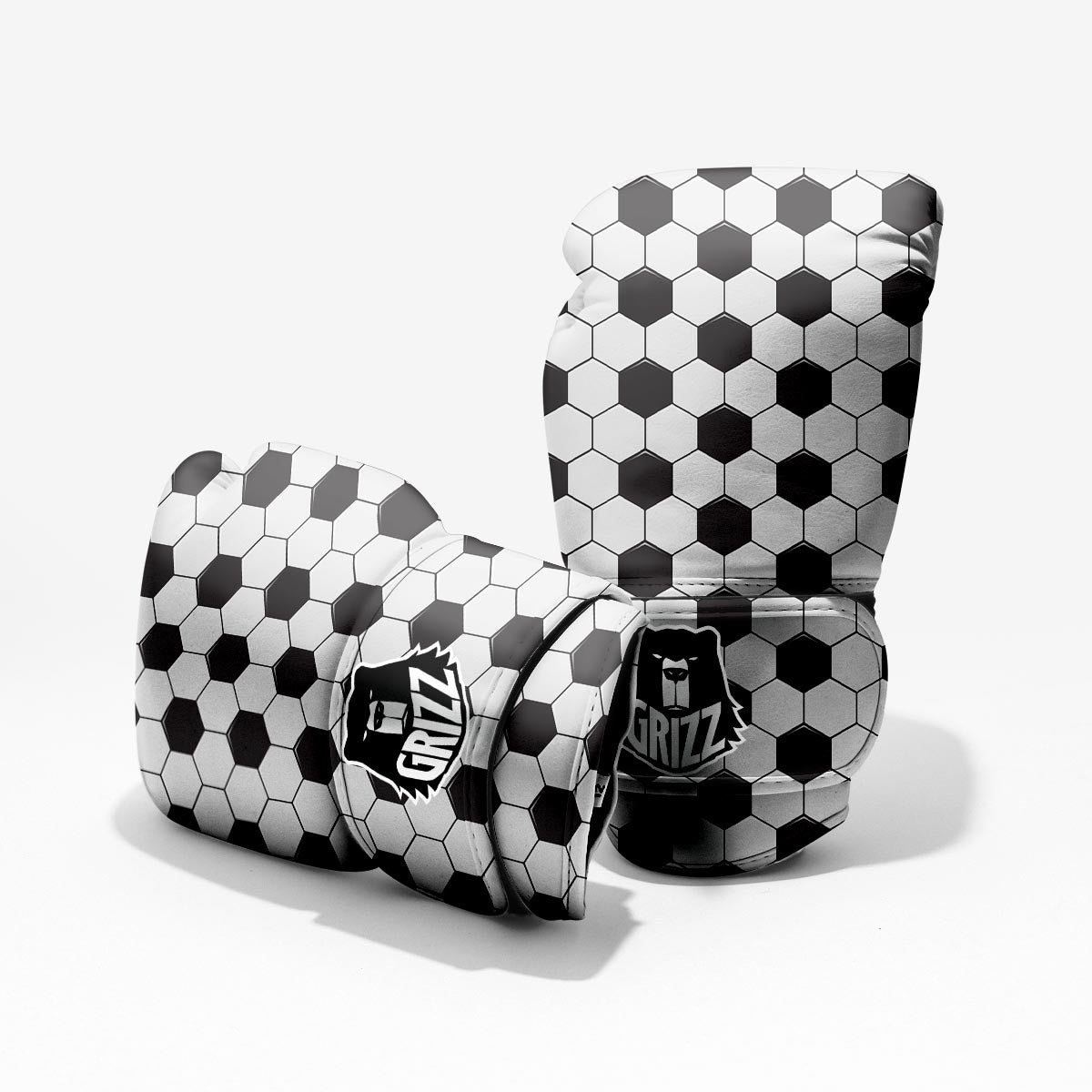 Texture Soccer Ball Print Pattern Pro Boxing Glove