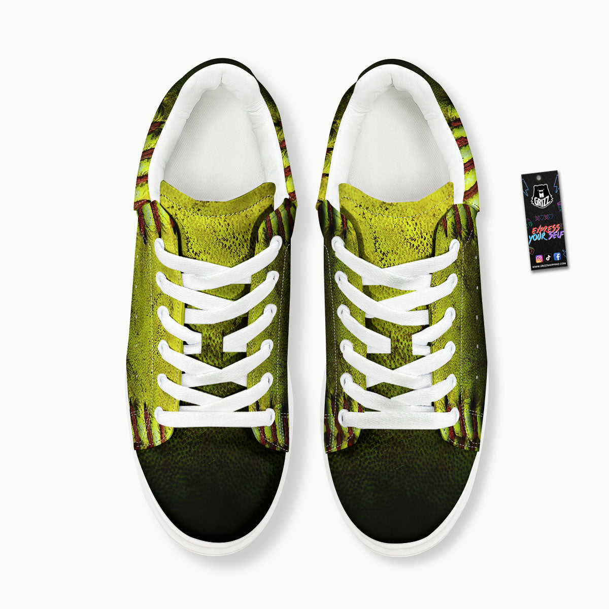 Texture Softball Ball Print Platform Shoes-grizzshop