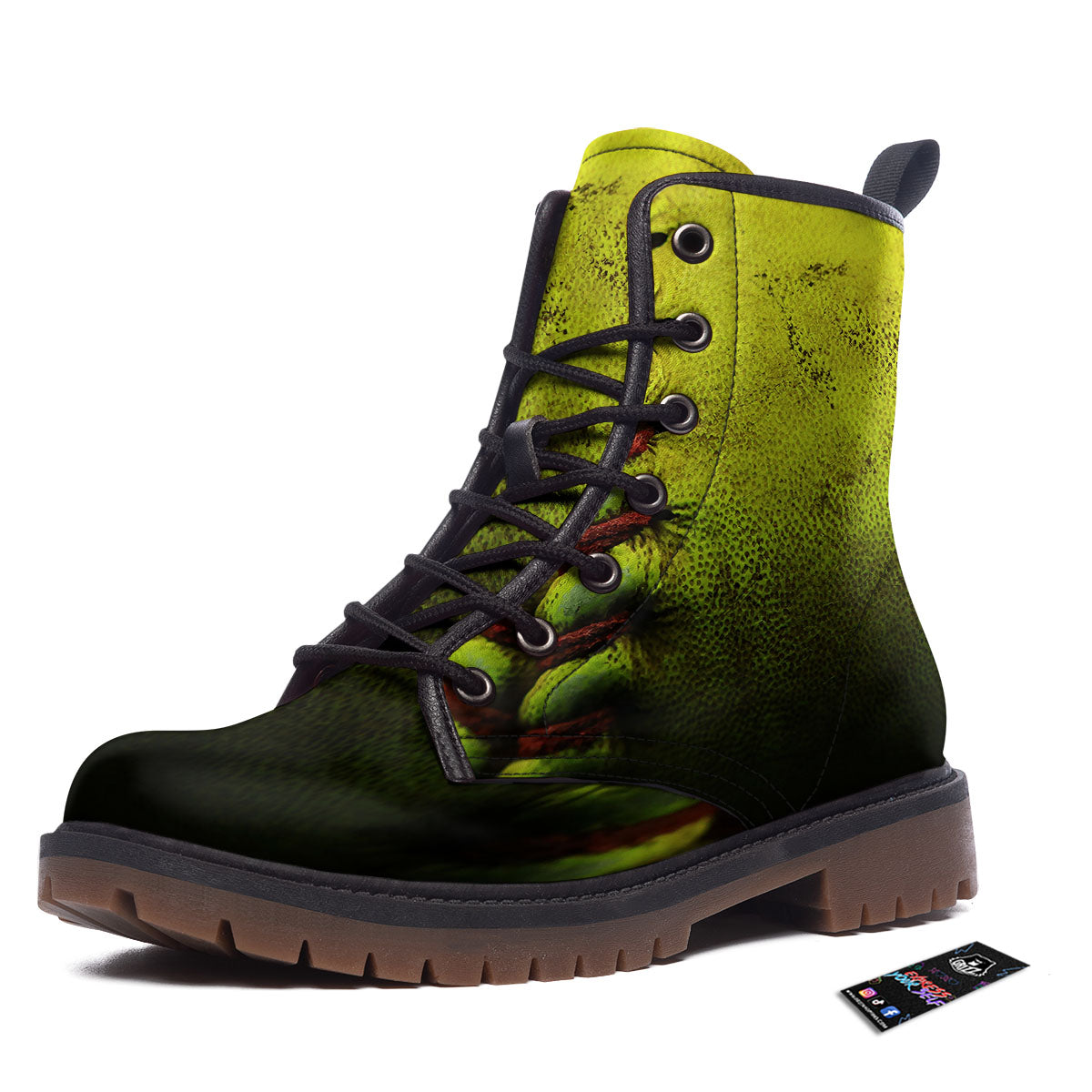 Texture Softball Ball Print Work Boots-grizzshop