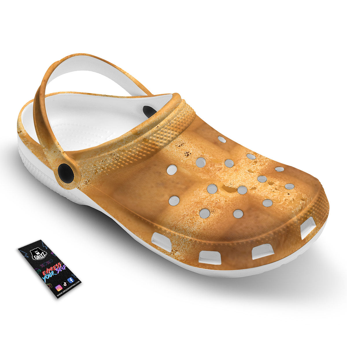 Texture Waffle Print Clog-grizzshop