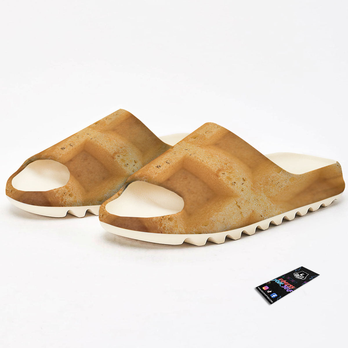 Texture Waffle Print Sandals-grizzshop