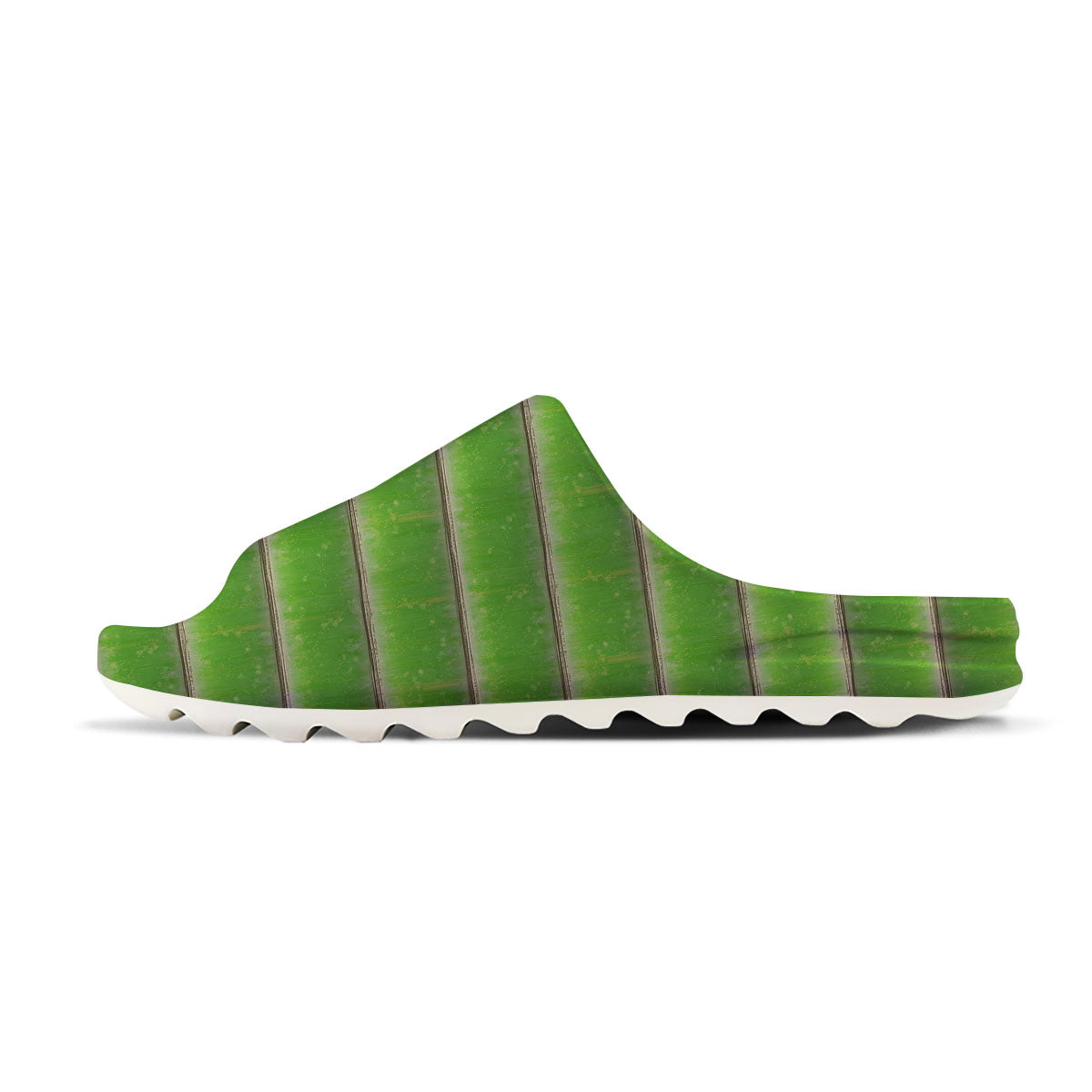 Texture Bamboo Green Print Sandals-grizzshop
