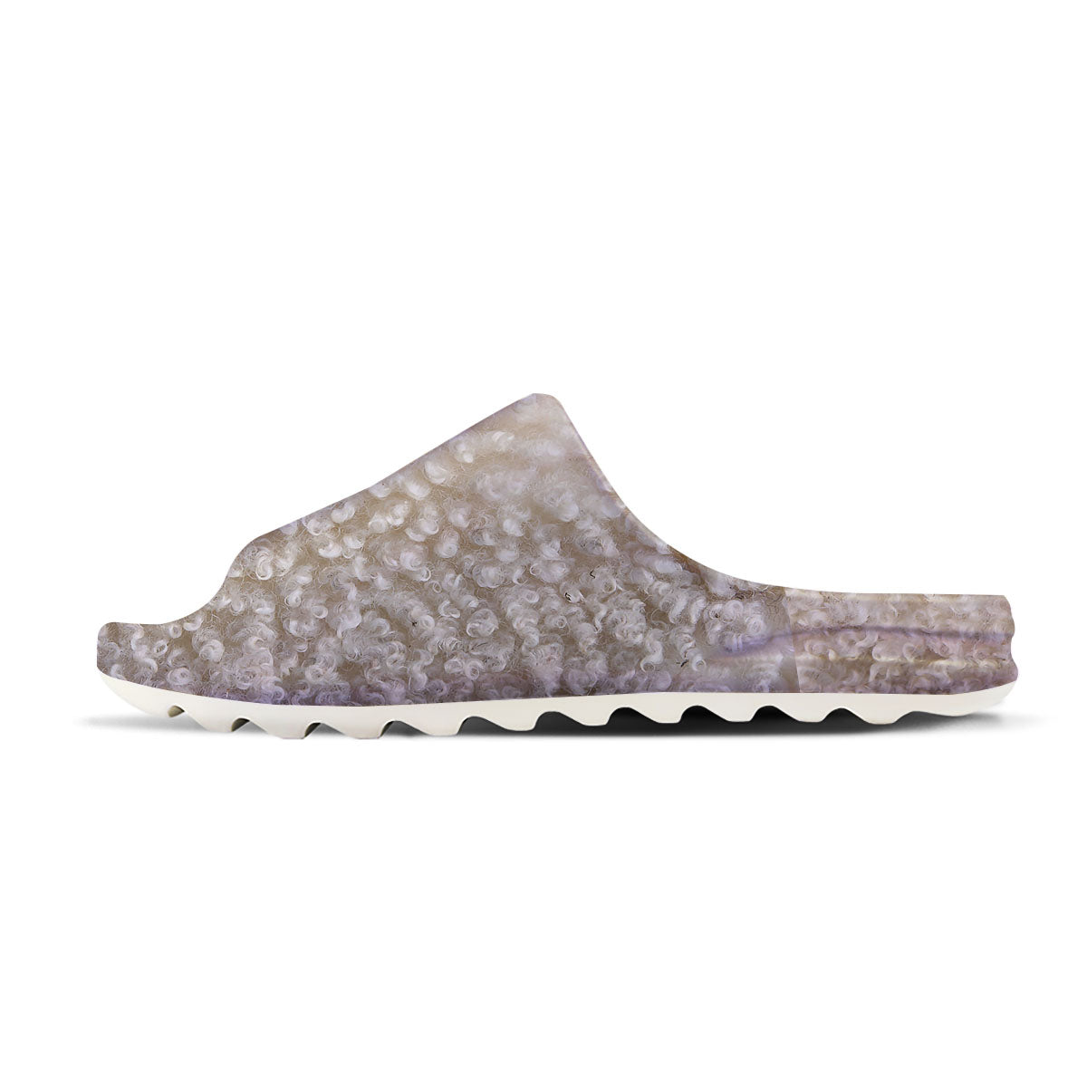 Texture Fur Sheep Print Sandals-grizzshop