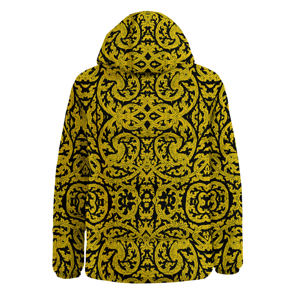Thai Art Old Style Print Pattern Down Jacket-grizzshop