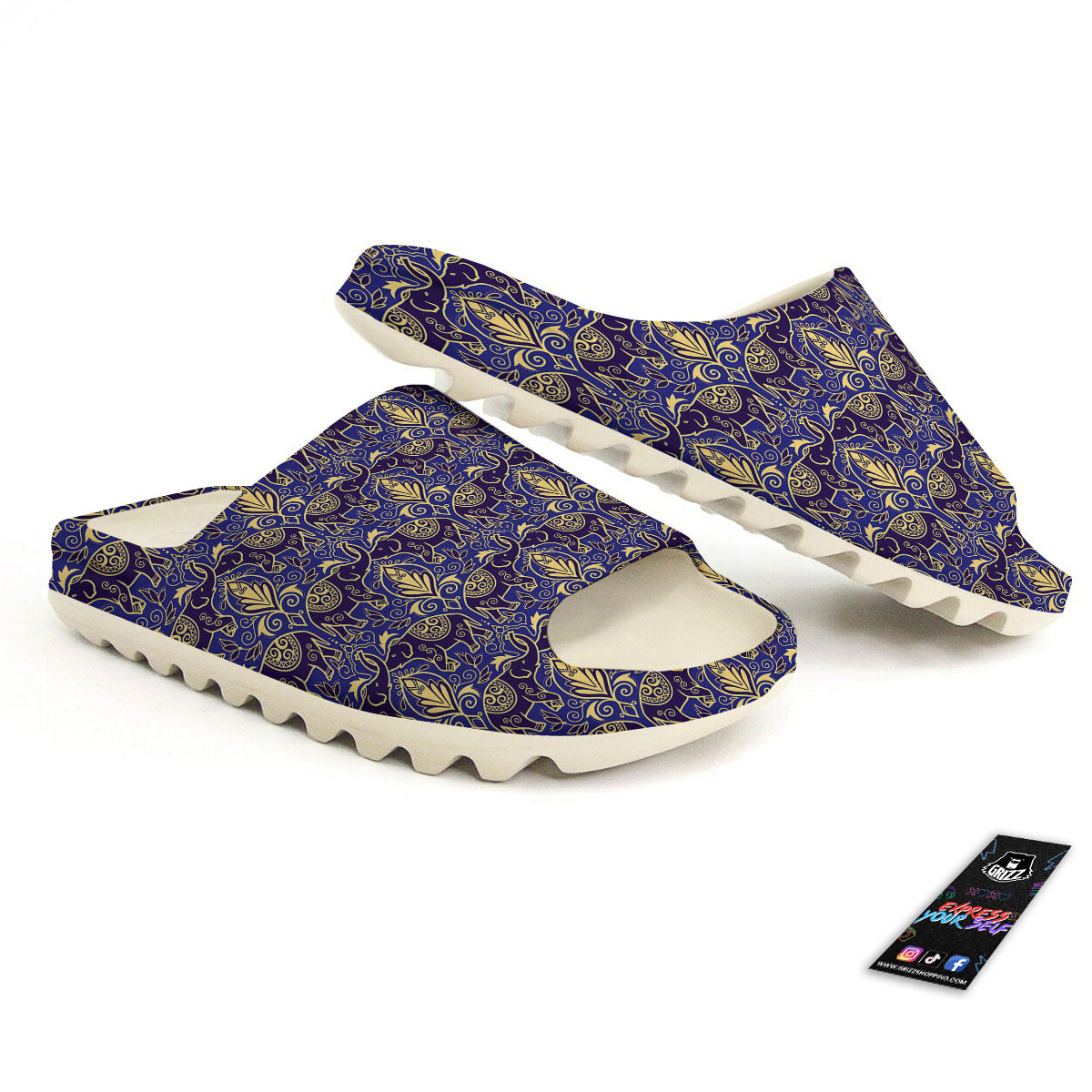 Thai Ethnic Elephant Print Pattern Sandals-grizzshop