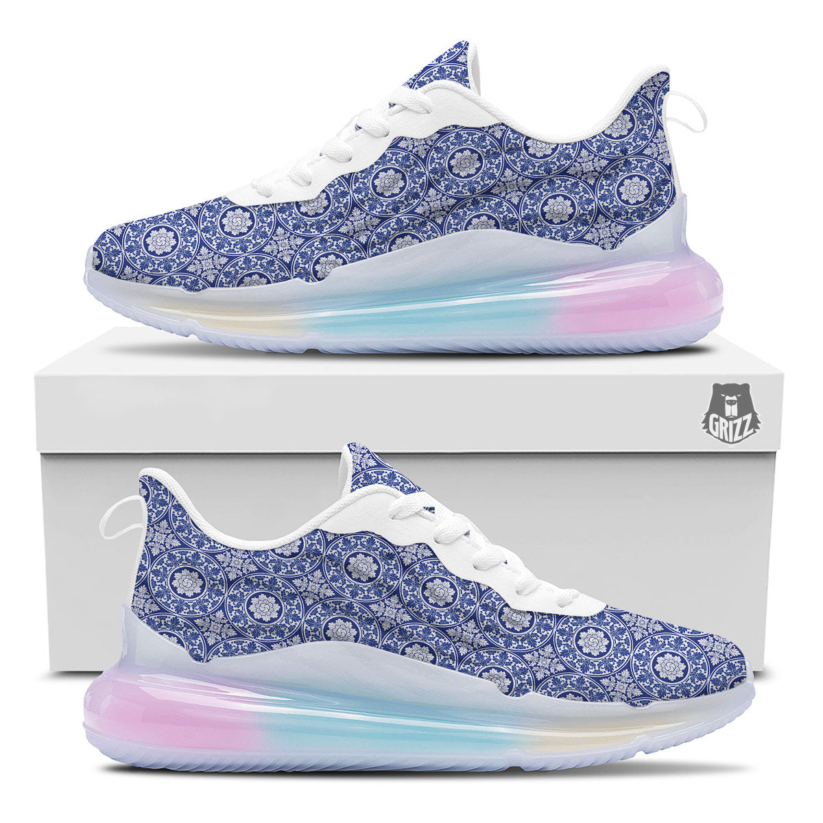 Thai Ethnic Print Pattern Running Sneakers-grizzshop