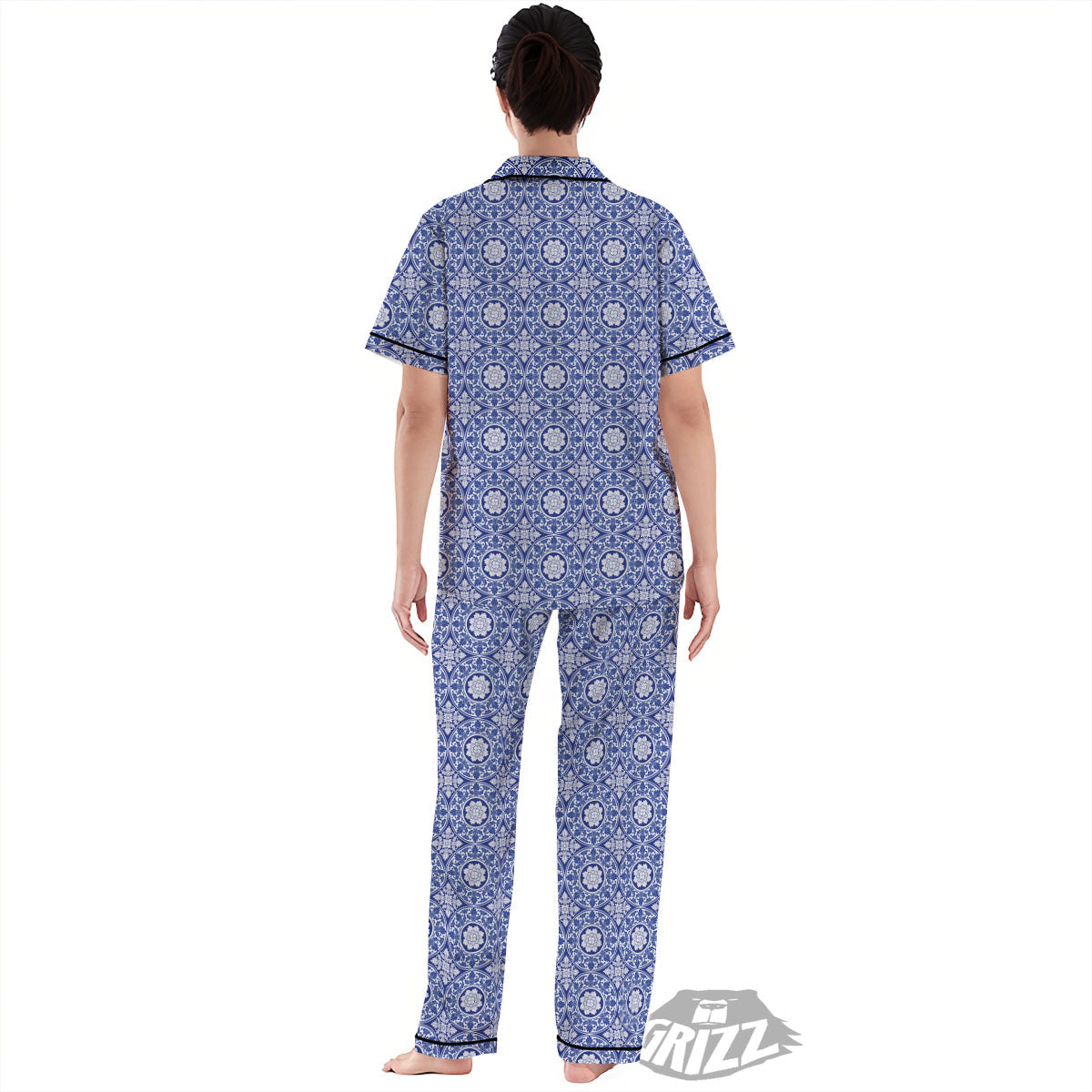 Thai Ethnic Print Pattern Women's Pajamas Set-grizzshop