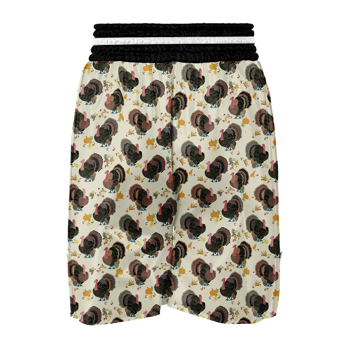 Thankgiving Turkey Print Pattern Boxing Shorts-grizzshop