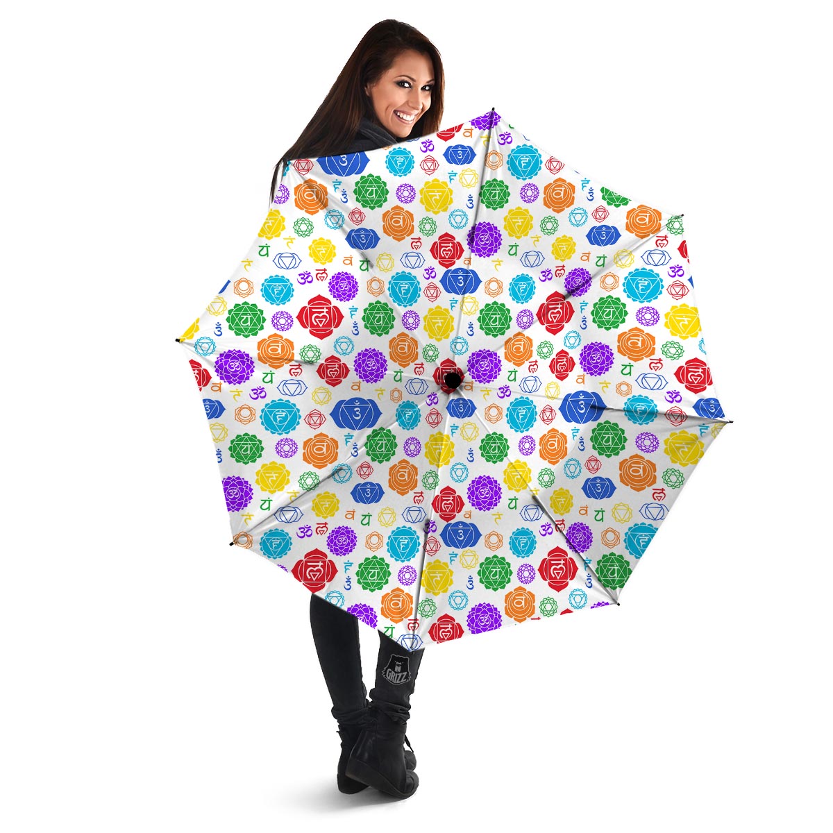 The 7 Chakras And Reiki Print Pattern Umbrella-grizzshop