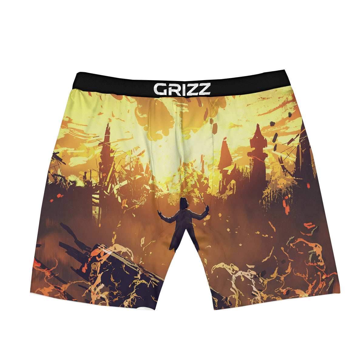 The Man And Phoenix Print Boxer Briefs-grizzshop
