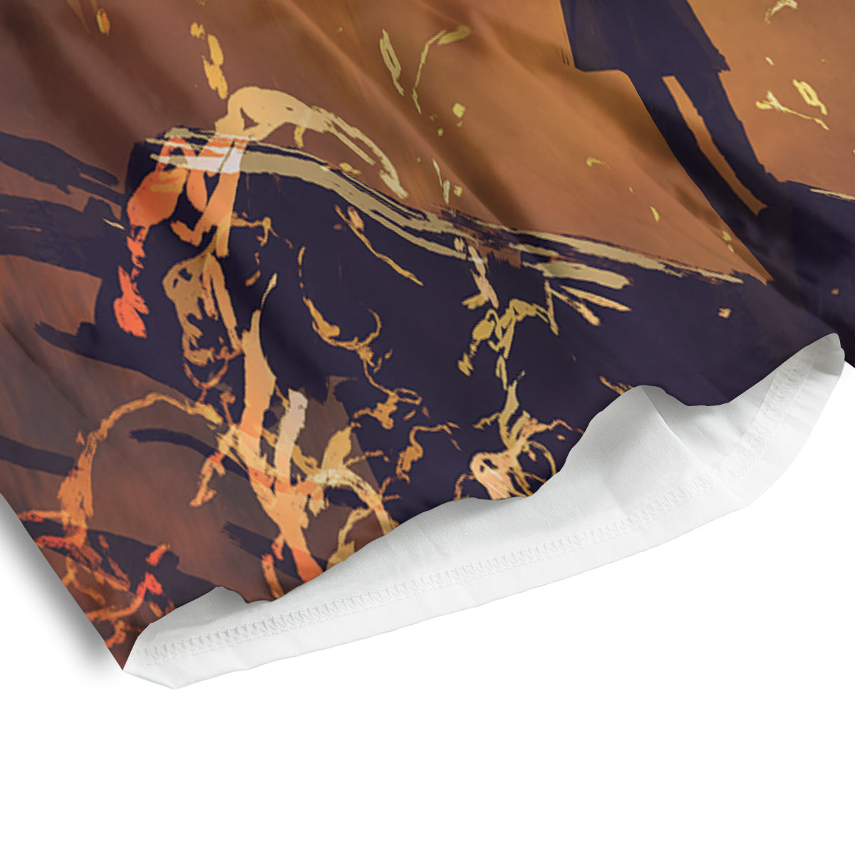 The Man And Phoenix Print Men's Athletic Shorts