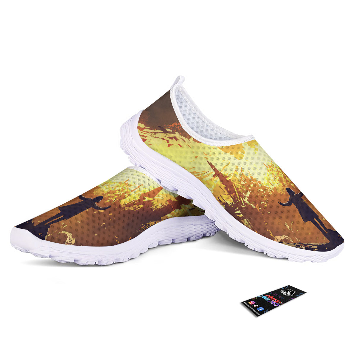 The Man And Phoenix Print Nurse Shoes-grizzshop