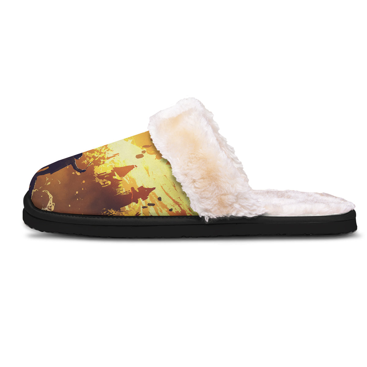 The Man And Phoenix Print Slippers-grizzshop