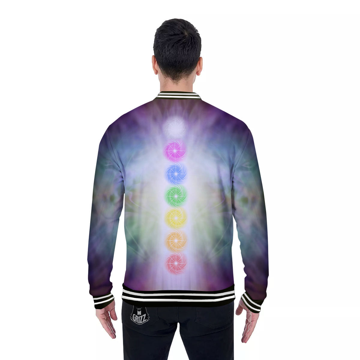 The Seven Chakras And Reiki Print Baseball Jacket-grizzshop