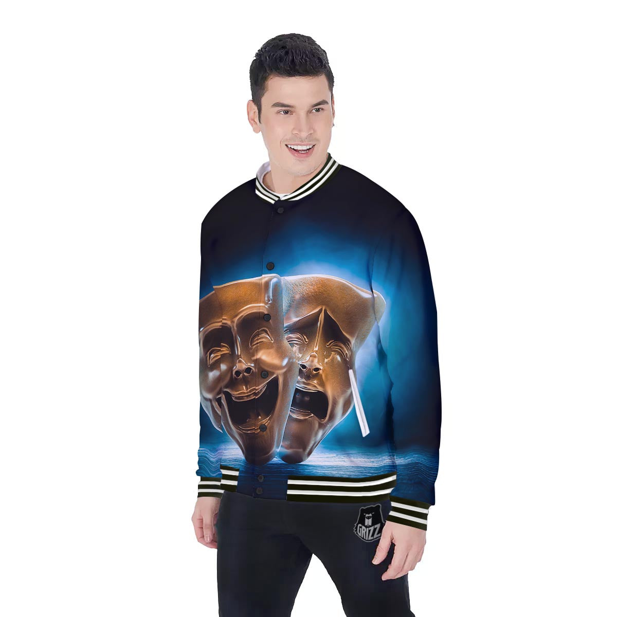 The Theatre Masks Sock And Buskin Baseball Jacket-grizzshop