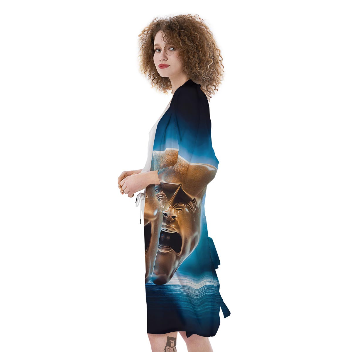 The Theatre Masks Sock And Buskin Kimono-grizzshop