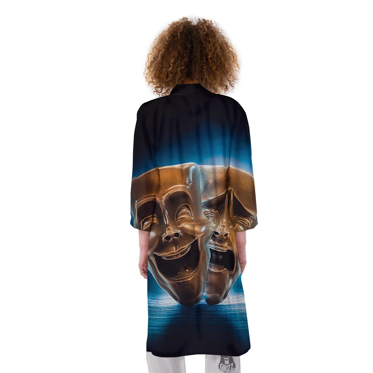 The Theatre Masks Sock And Buskin Kimono-grizzshop