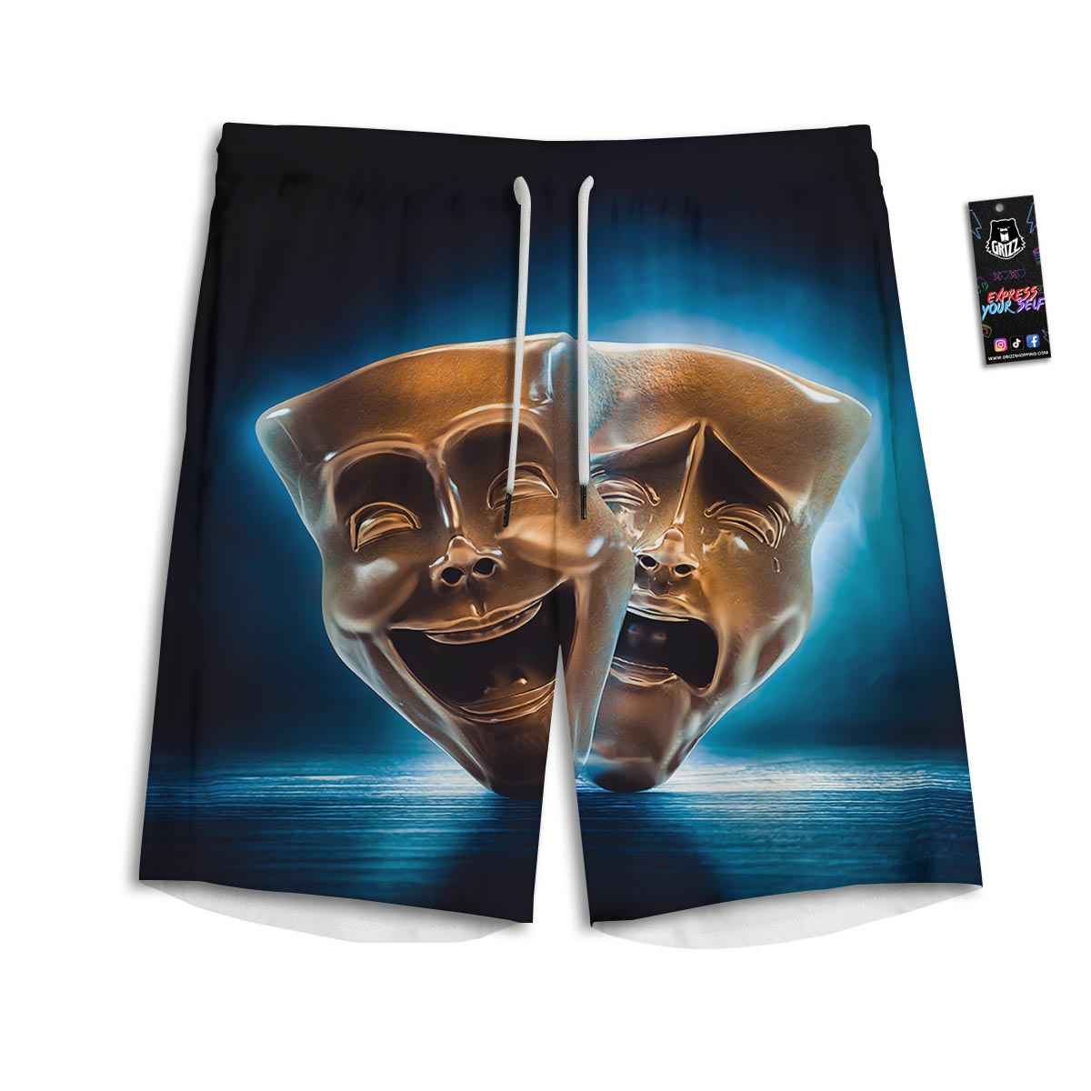 The Theatre Masks Sock And Buskin Men's Athletic Shorts