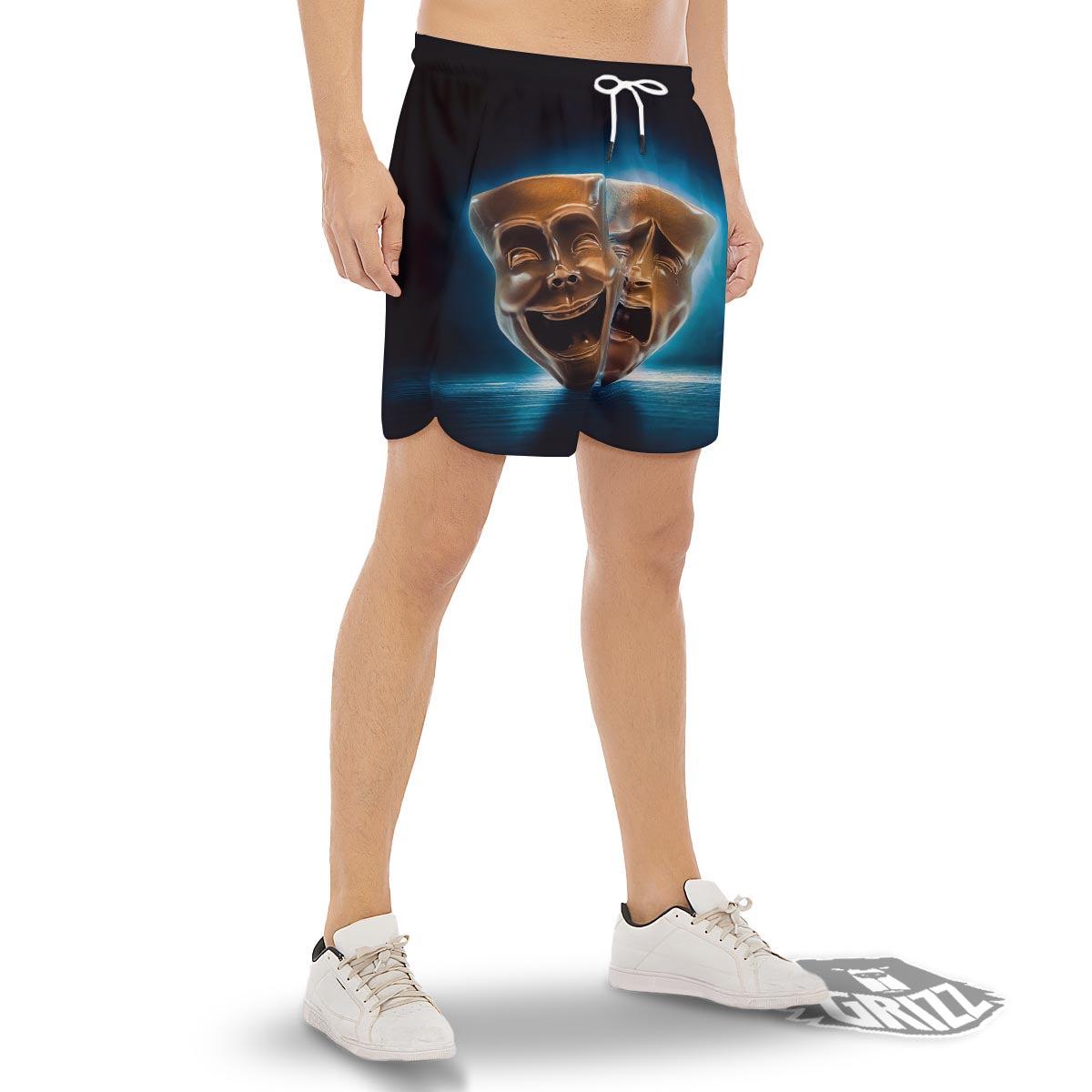 The Theatre Masks Sock And Buskin Men's Gym Shorts-grizzshop