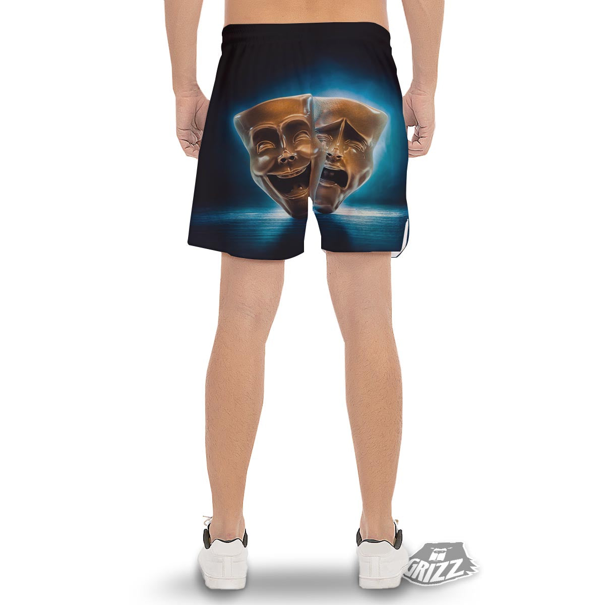 The Theatre Masks Sock And Buskin Men's Gym Shorts-grizzshop