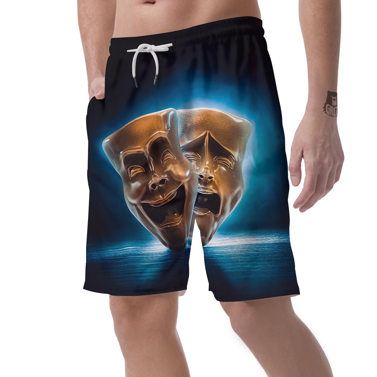 The Theatre Masks Sock And Buskin Men's Shorts-grizzshop