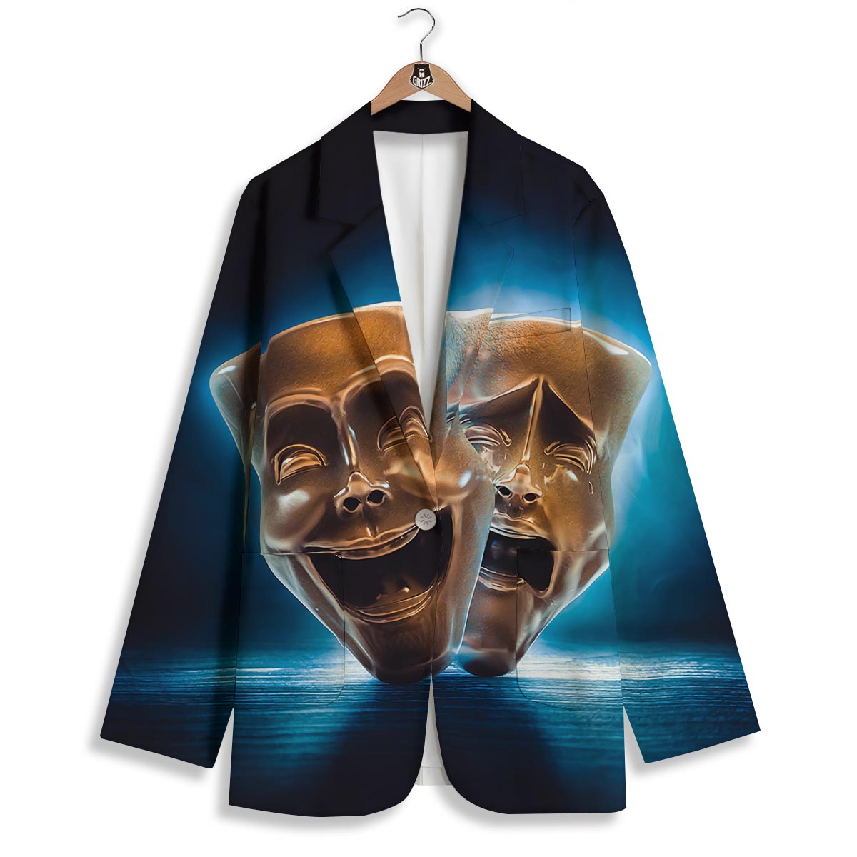The Theatre Masks Sock And Buskin Women's Blazer-grizzshop