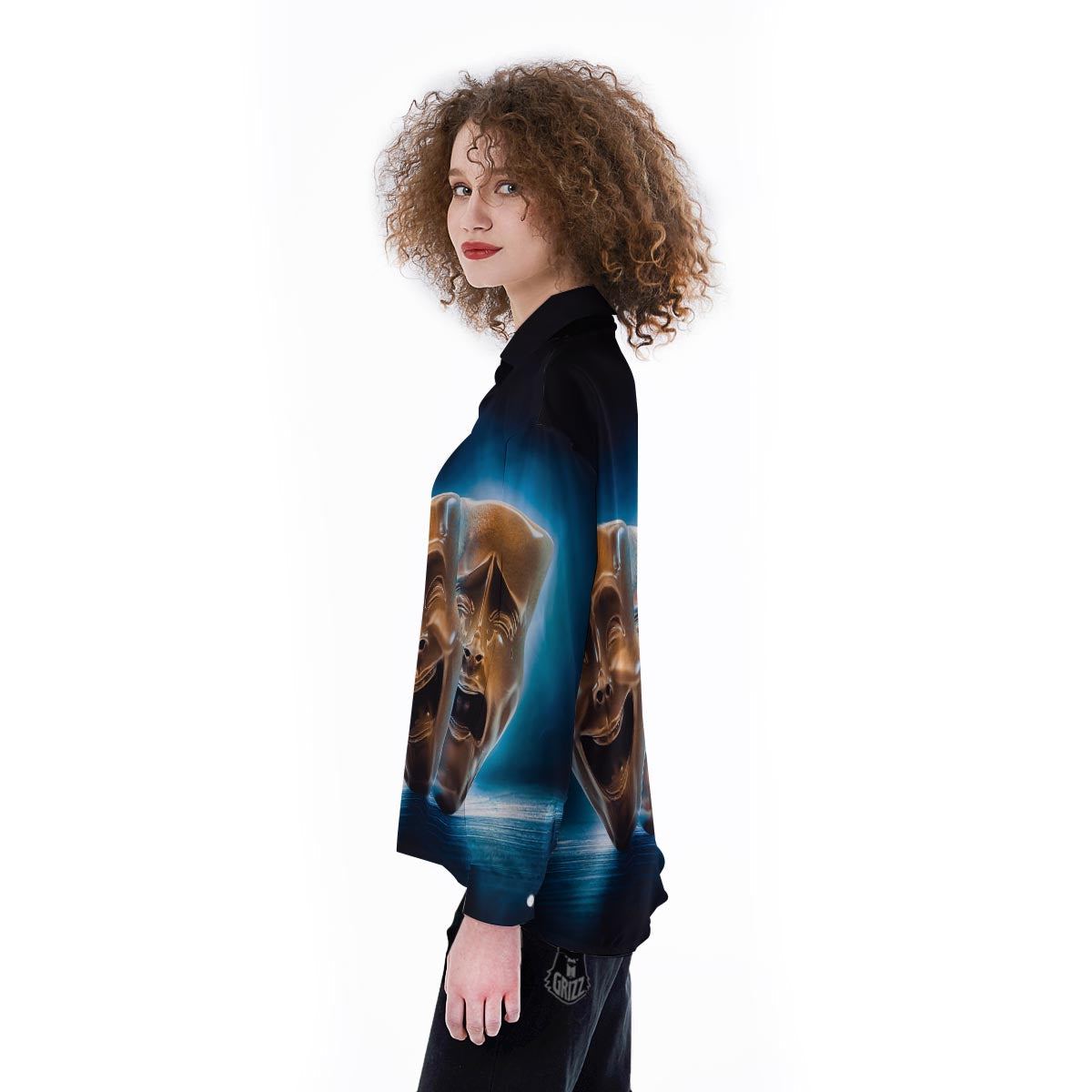 The Theatre Masks Sock And Buskin Women's Long Sleeve Shirts-grizzshop