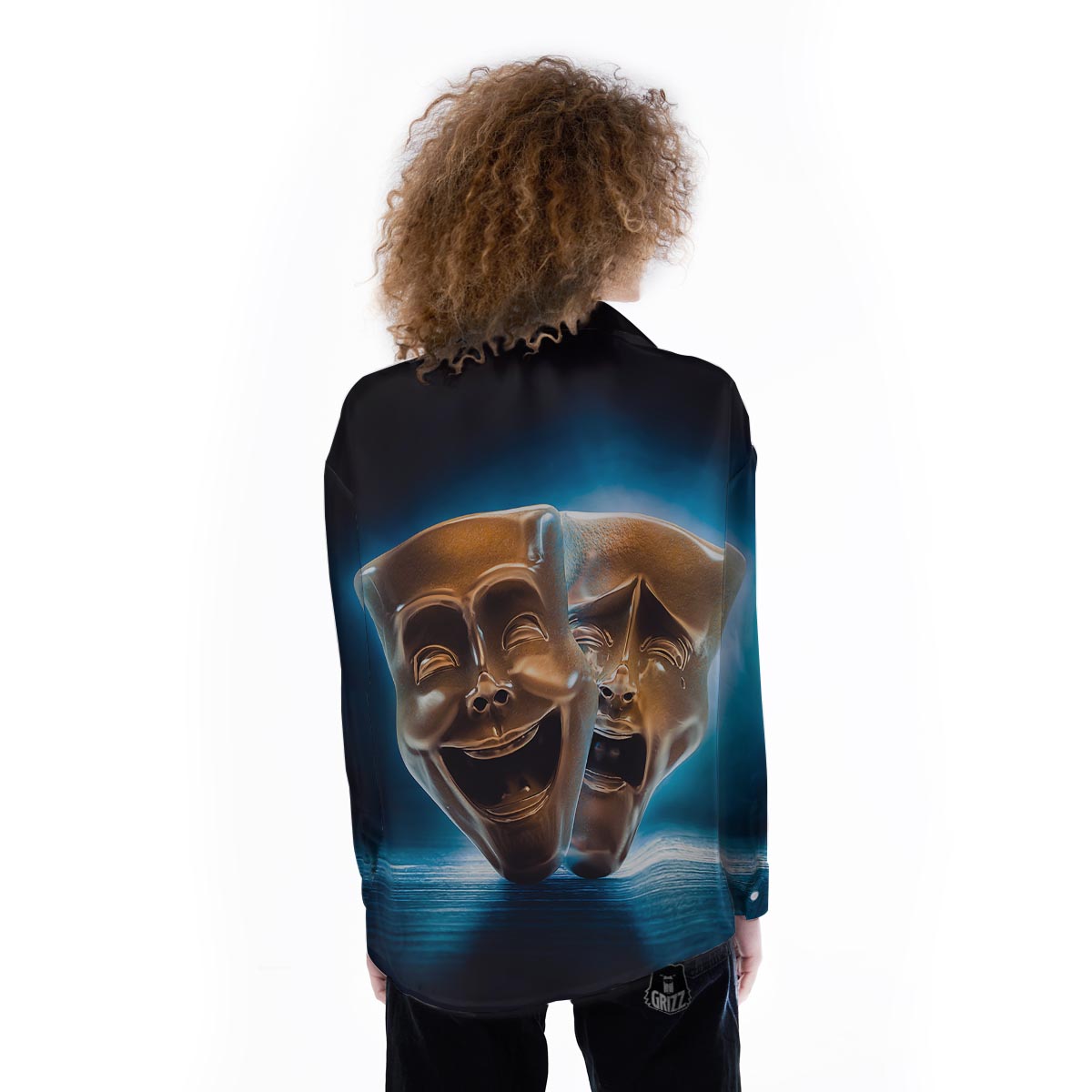 The Theatre Masks Sock And Buskin Women's Long Sleeve Shirts-grizzshop